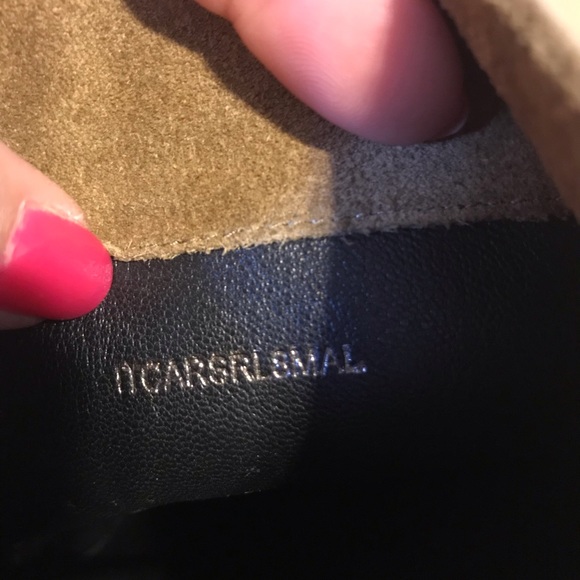 BURBERRY "NORLAND" TAN SUEDE FRINGE BOOT WITH NOVA CHECK TWILL PATTERN (36) - Picture 14 of 15